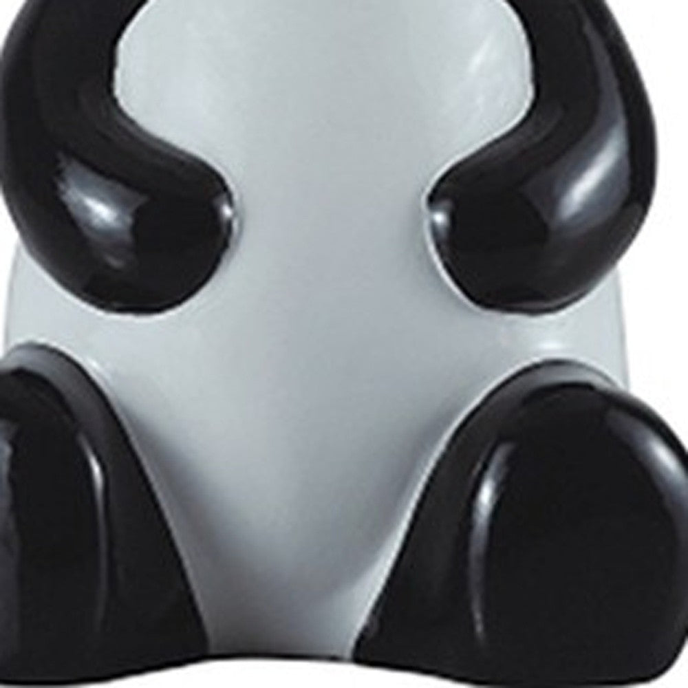 14” Panda Ceramic Table Lamp With White Shade