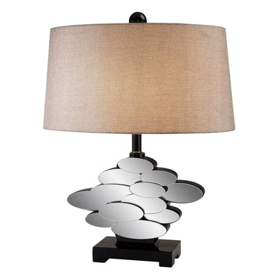 Beautiful Bronzed Table Lamp with Glass Accents 