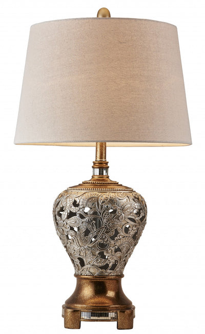Primo Tall Silver and Gold Table Lamp 