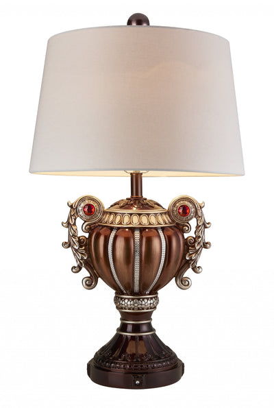 Tall Bronze Urn Shaped Table Lamp 