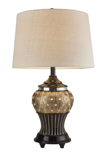 Glitzy Gold Bejeweled Table Lamp 