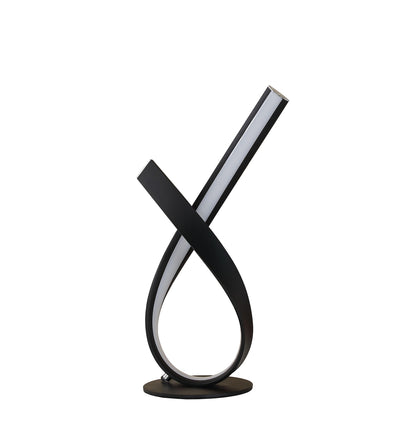 17" Black Bedside Led Table Lamp 