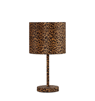 19" Orange And Black Metal Bedside Table Lamp With Orange And Black Drum Shade 