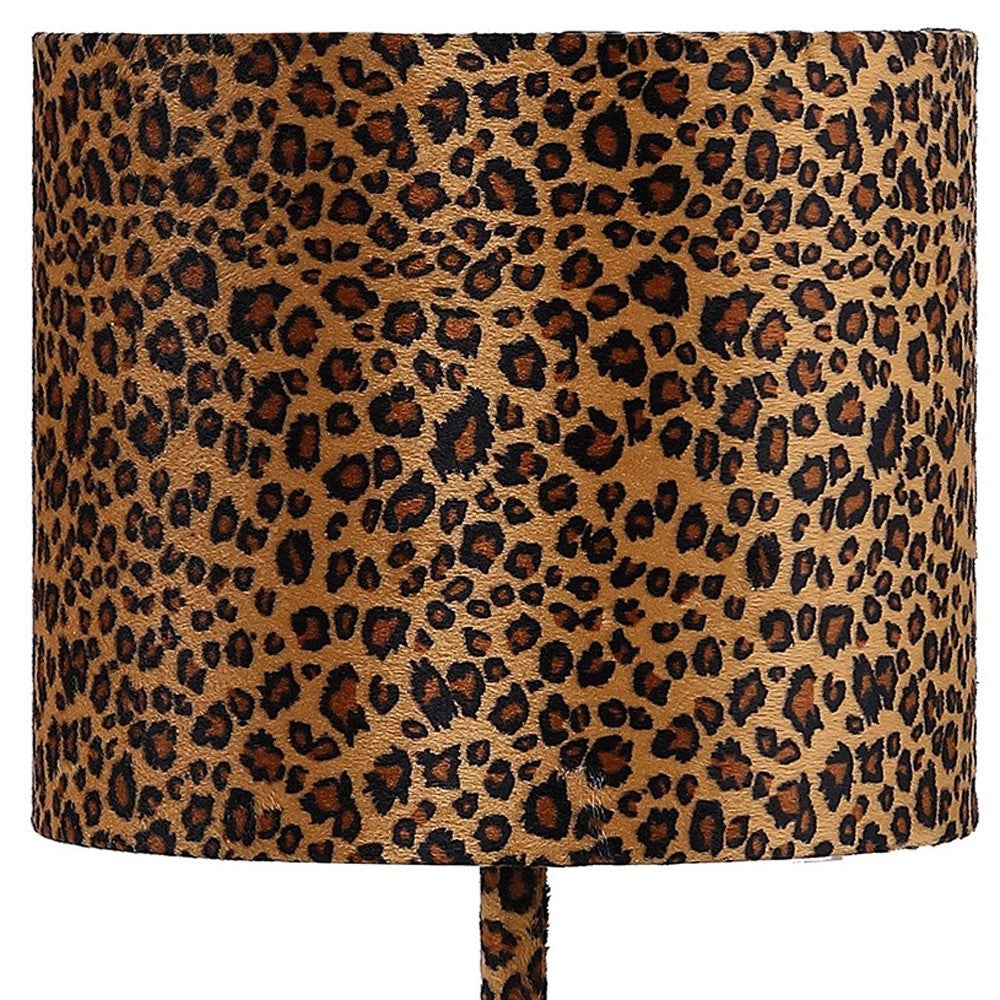 19" Orange And Black Metal Bedside Table Lamp With Orange And Black Drum Shade