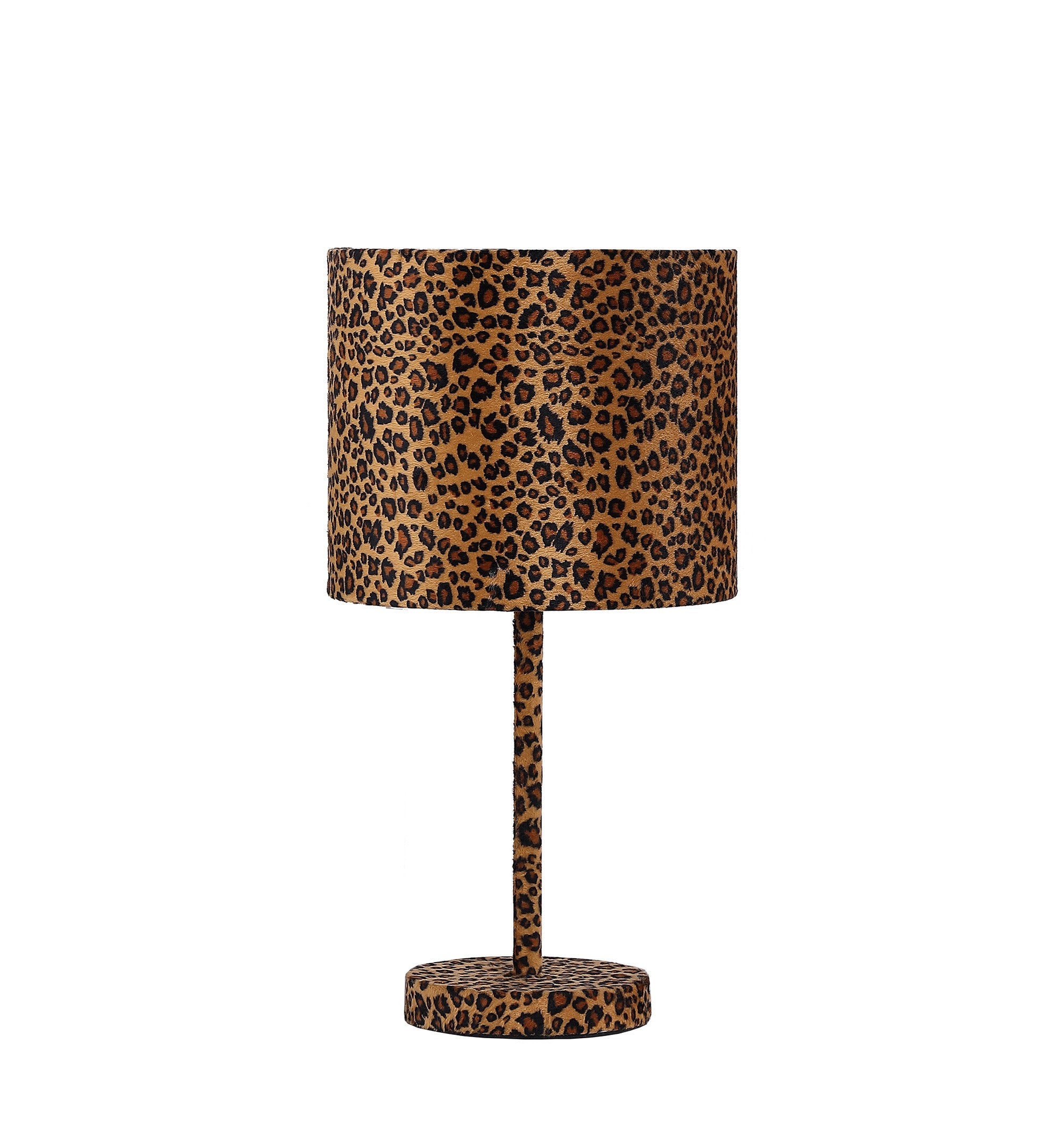 19" Orange And Black Metal Bedside Table Lamp With Orange And Black Drum Shade