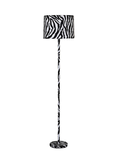 59" White Bedside Table Lamp With White Drum Shade 