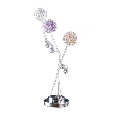 28" Clear Three Light Bedside Led Table Lamp 