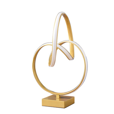 19" Gold Metal Abstract Geo LED Table Lamp 