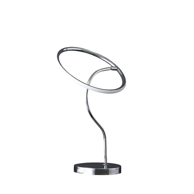 26" Silver Halo Ring LED Desk Table Lamp 