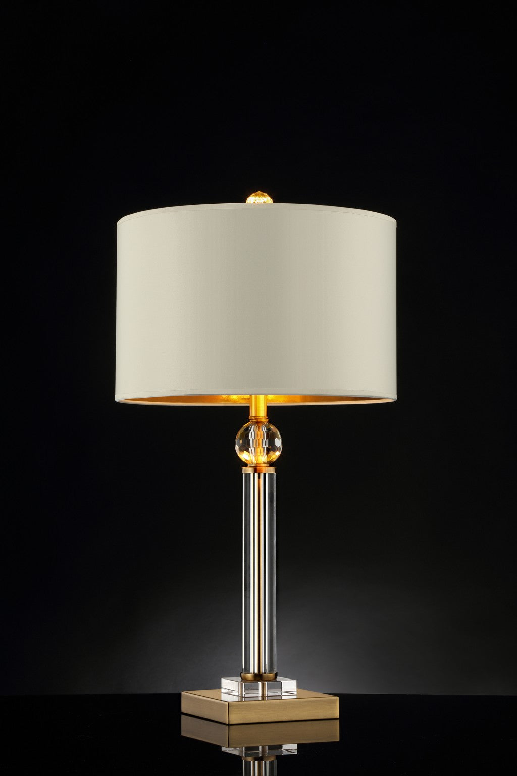 Gold Crystal Accent Desk Lamp