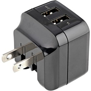 2 Port USB Wall Charger, 17W Wall Charger Hub (2.4A & 1A port), Dual USB-A Power Adapter, Portable Charger for Phones/Tablets 