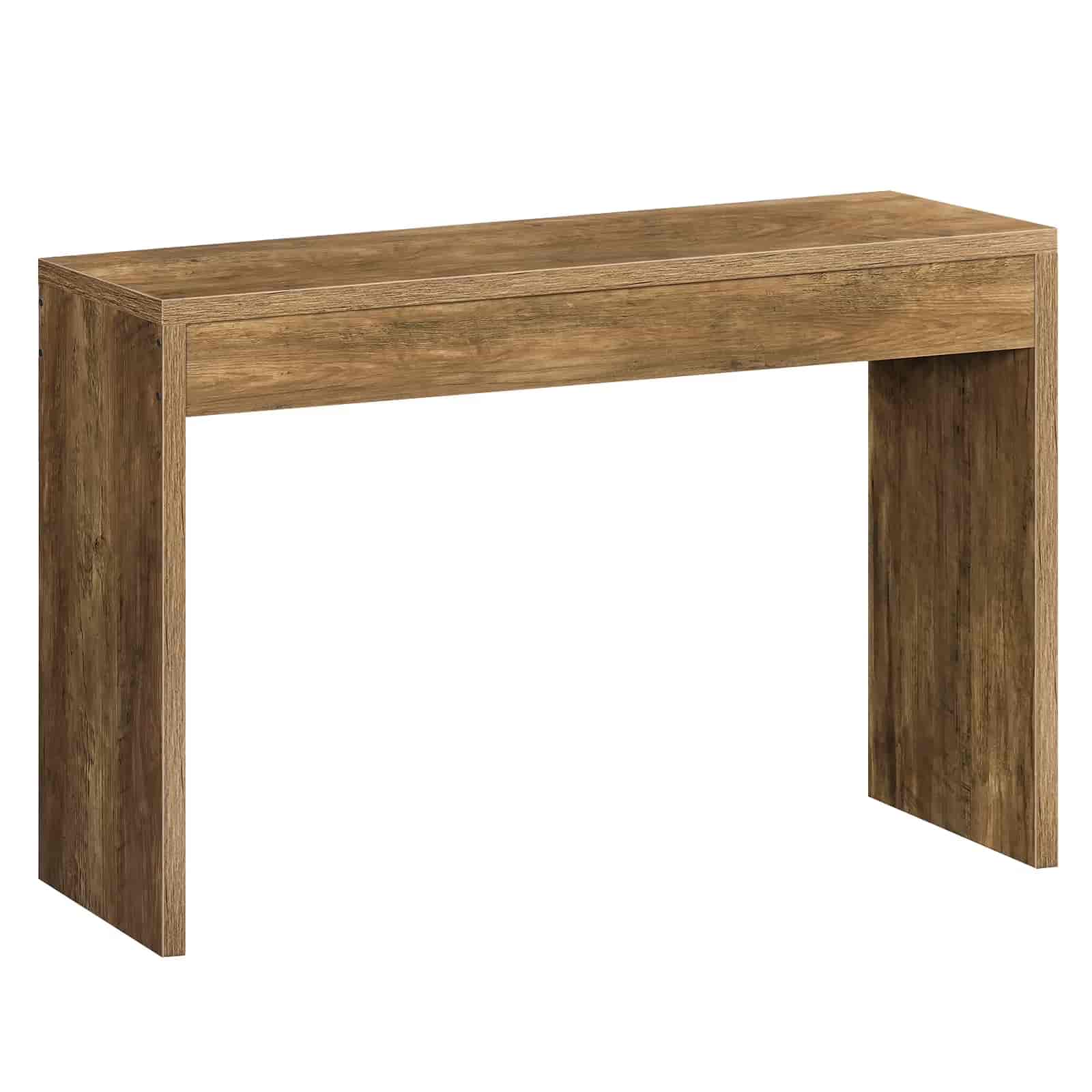 HOOBRO Farmhouse Console Table, 47.2" Entryway Sofa Table with Metal Frame, Brown
