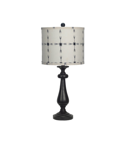 Black Candlestick Tribal Arrows Shade Table Lamp 