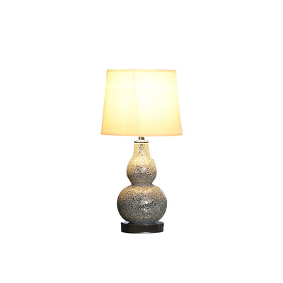 20" White Table Lamp With White Globe Shade 