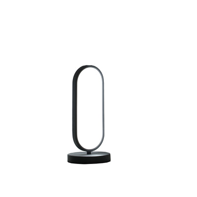 14" Black Metal Desk Led Table Lamp 