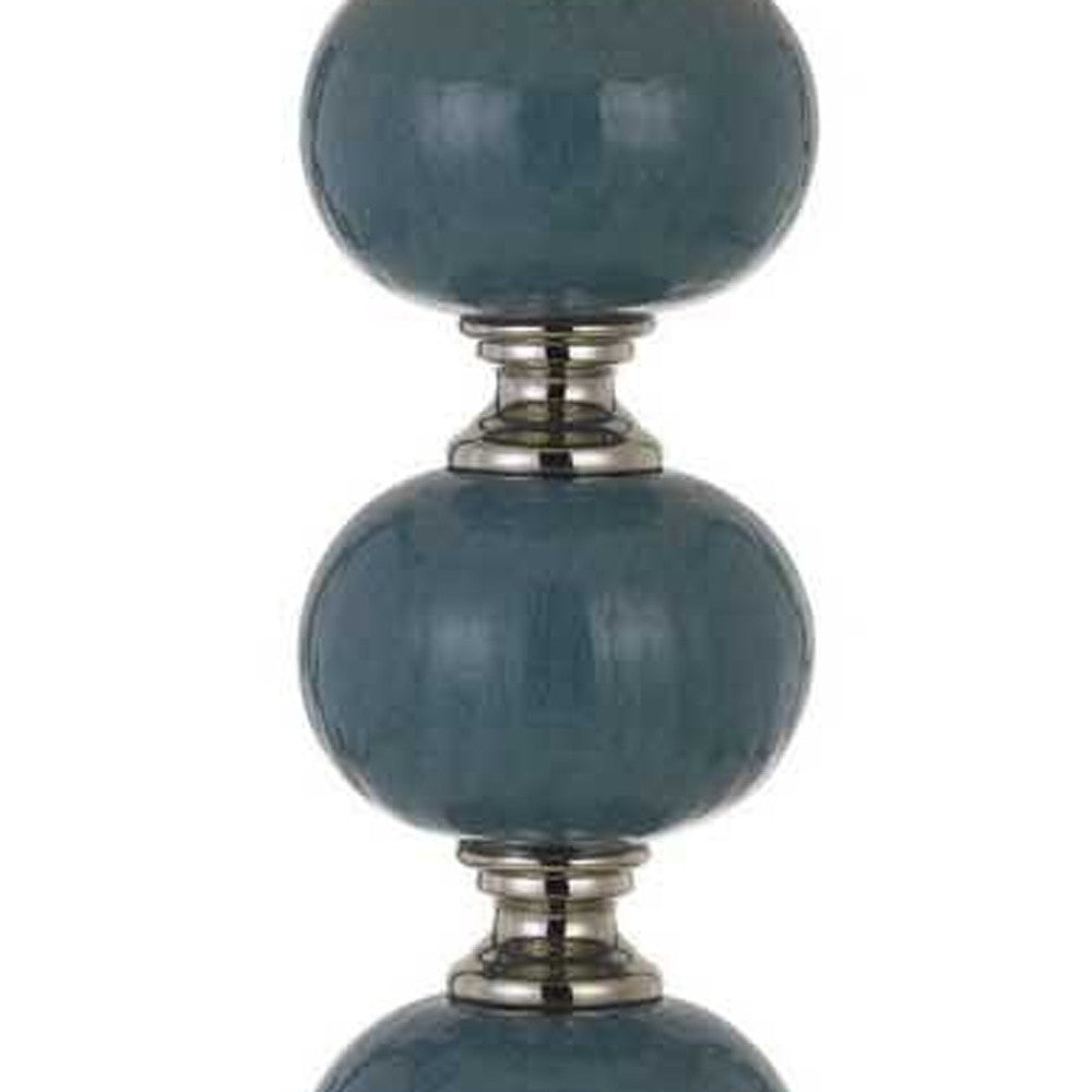 Set of Two 29" Modern Blue Metal Table Lamps