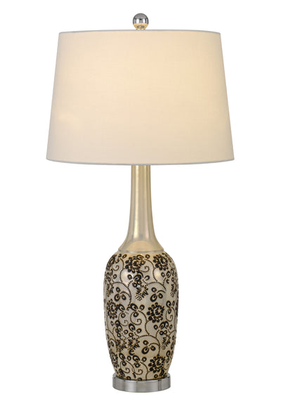 Set Of Two 30" Silver Metal Two Light Bedside Table Lamps With White Globe Shade 