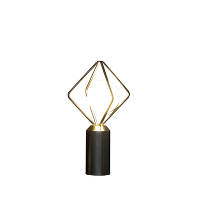 20" Silver Geometric Pedestal Contemporary Table or Desk  Lamp 