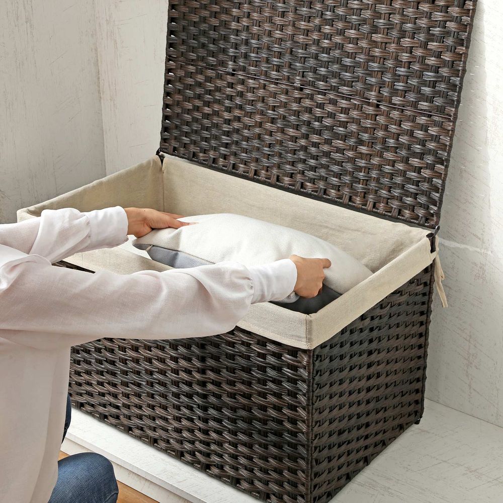 SONGMICS Storage Basket with Lid 