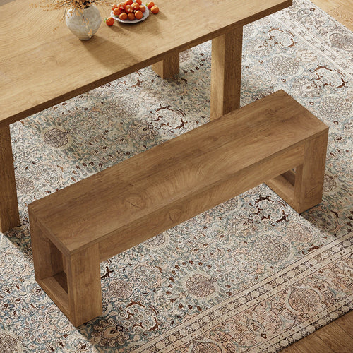 Dining Bench 47" Farmhouse Kitchen Dinner Bench Seat Rustic Wood