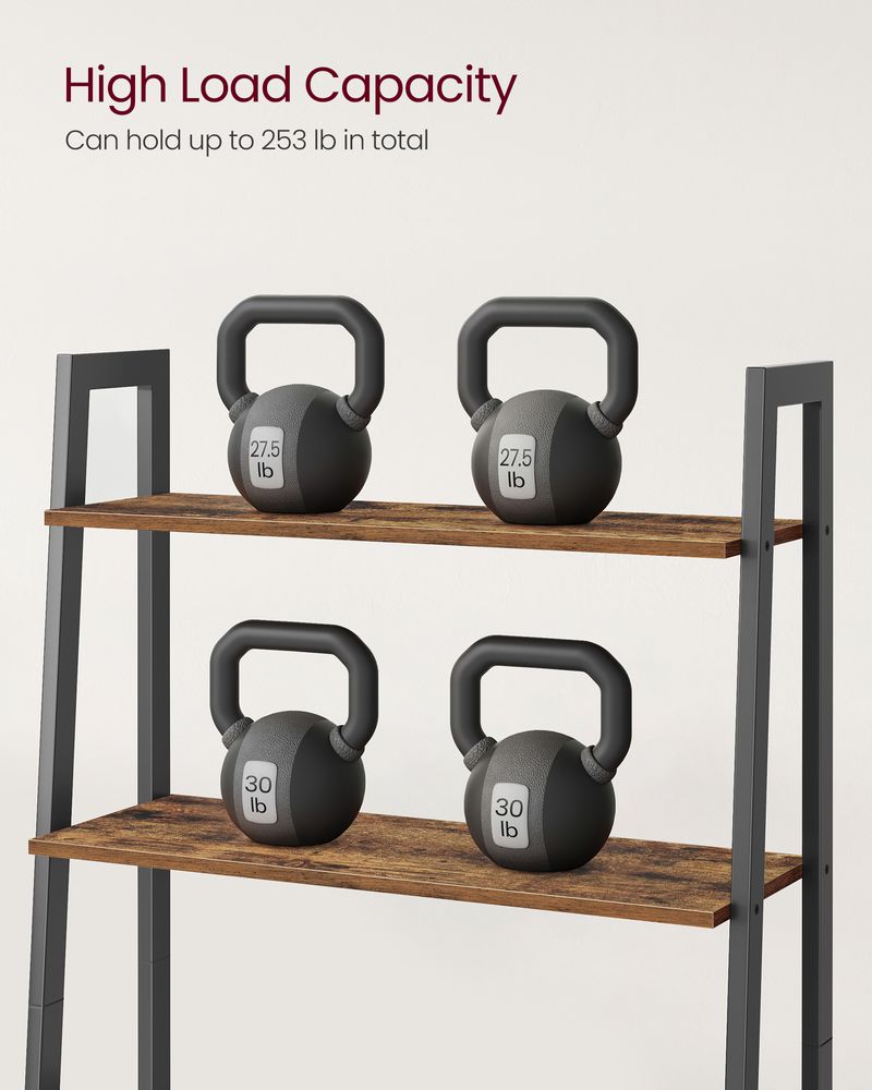 VASAGLE 4-Tier Ladder Shelf with Steel Frame 