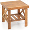 Outdoor Side Table with Storage Shelf for Small Space