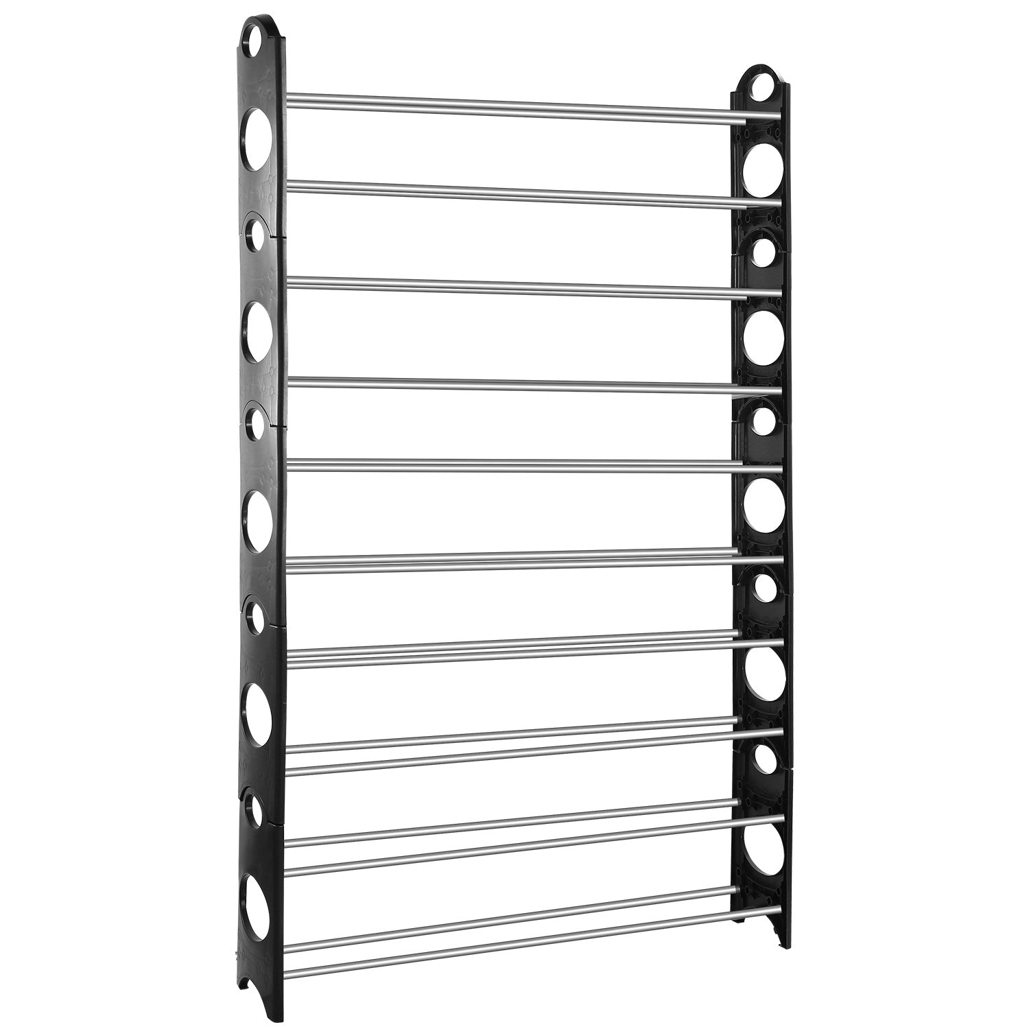 50-Pair Shoe Rack Storage Organizer 10-Tier Portable Wardrobe Tower Stackable Adjustable Shelf for Closet Cabinet Entryway 