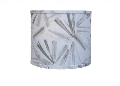 30" Graywash Taupe Candlestick Table Lamp With Gray Abstract Shade 