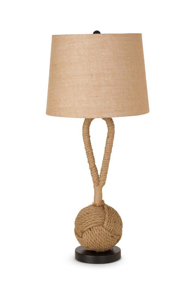29" Black Ceramic Table Lamp With Brown Empire Shade 