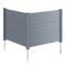 48 x 38 Inch Air Conditioner Fence 2 Panels with Metal Ground Stakes-Gray