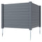 48 x 38 Inch Air Conditioner Fence 3 Panels with Metal Ground Stakes for Patio Backyard-Gray