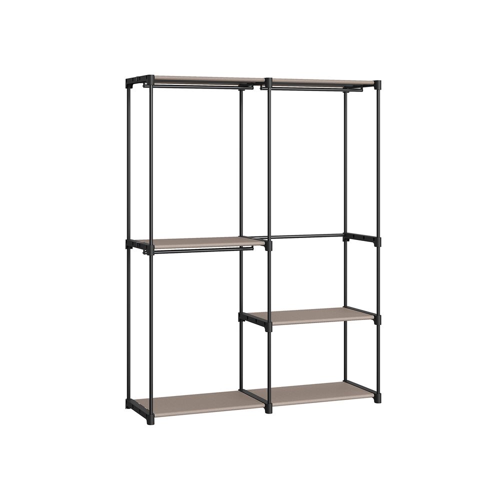 SONGMICS Freestanding Closet Organizer with Shelves, Hanging Rods 