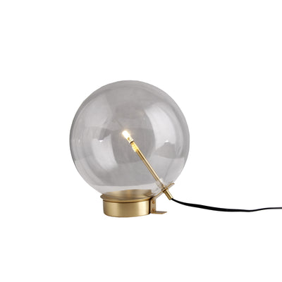 11" Brass Metal Globe Table Lamp 