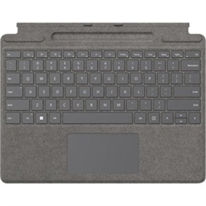 Microsoft Signature Keyboard/Cover Case for 13" Microsoft Surface Pro 8, Surface Pro X, Surface Pro 9 Stylus, Tablet - Platinum 