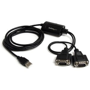 USB to Serial Adapter - 2 Port - COM Port Retention - FTDI - USB to RS232 Adapter Cable - USB to Serial Converter 
