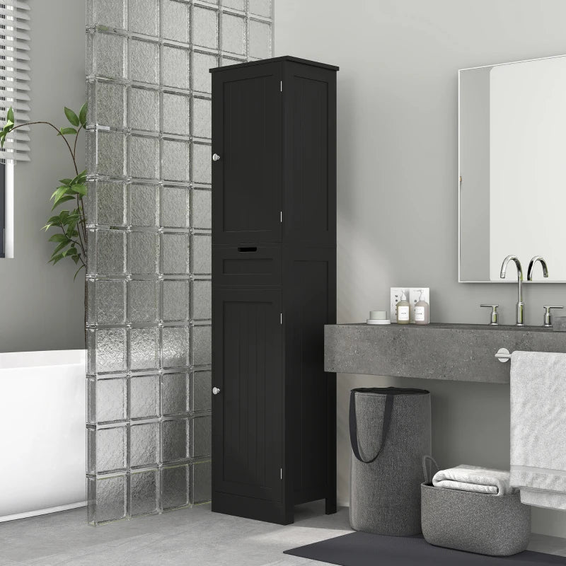 Freestanding Bathroom Cabinet with Drawer and 2 Doors, Tall Bathroom Cupboard for Kitchen, Study, Living Room