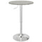 HOMCOM Adjustable Bar Table for 2, Round Pub Table with PE Rattan Top and Steel Base for Home Bar, Small Dining Room, Grey