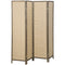 6 FT Room Divider, 4 Panel Folding Privacy Screen, Lightweight Handwoven Freestanding Partition for Home Office, Brown