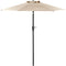 Outsunny Patio Sun Umbrella, Outdoor Parasol with 6 Ribs, Khaki