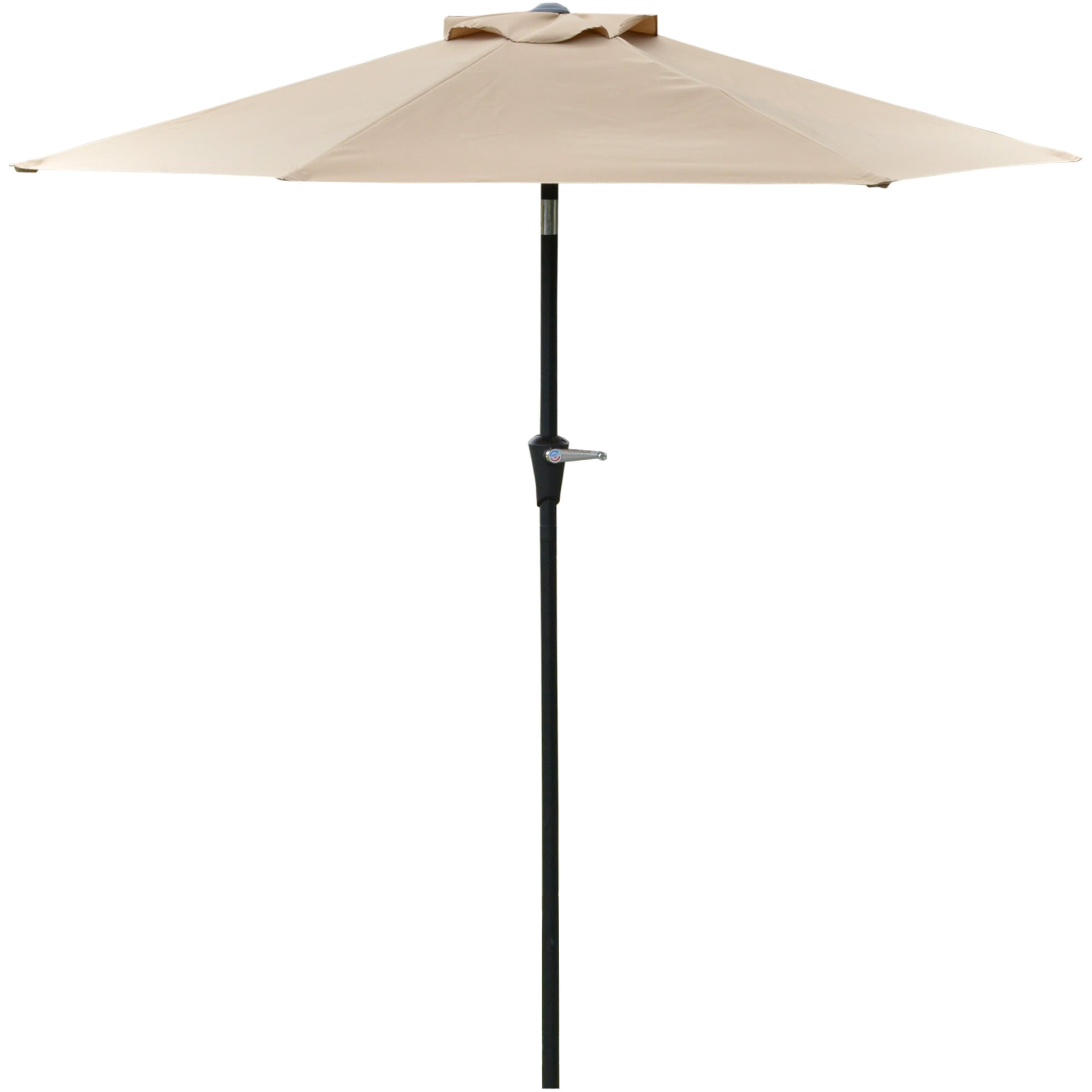 Outsunny Patio Sun Umbrella, Outdoor Parasol with 6 Ribs, Khaki 