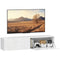 Floating TV Stand with Storage Cupboards for 45, 55, 65in TVs, Wall Mounted TV Console Entertainment Unit, White