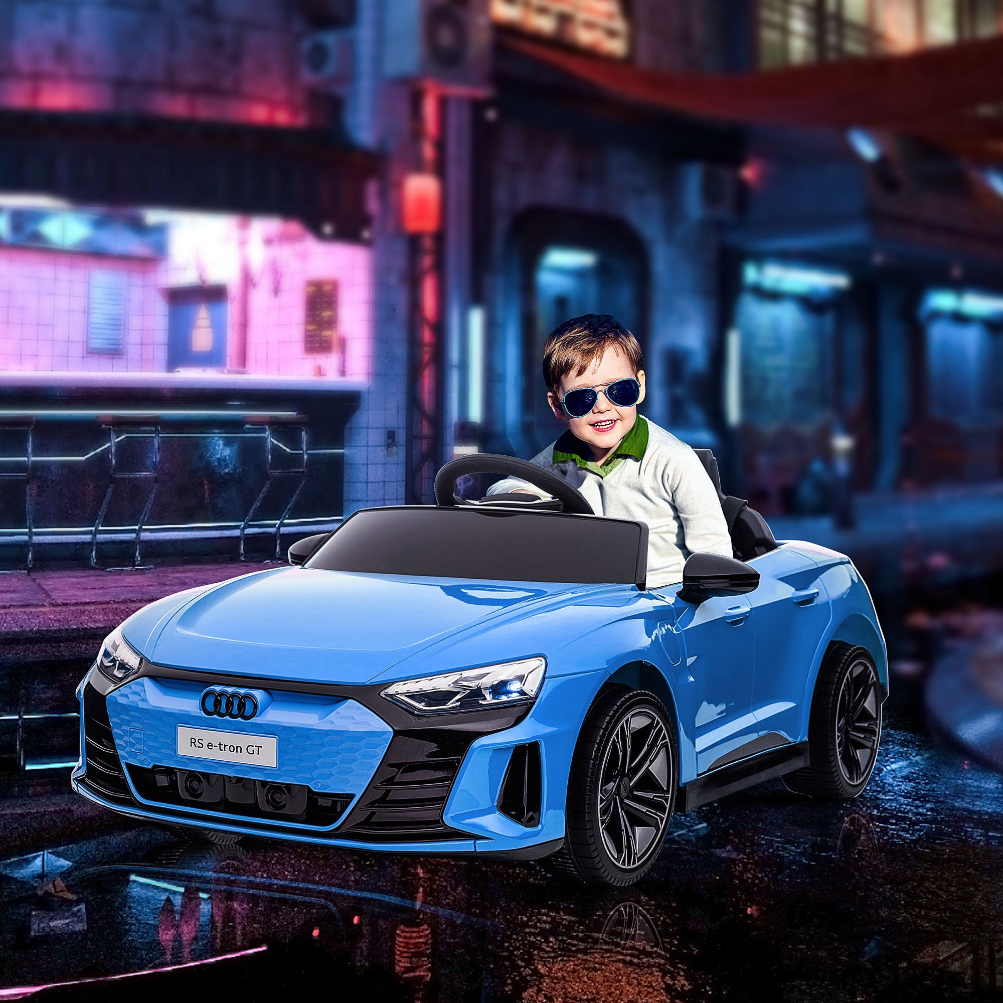 Aosom Electric Ride on Car with Remote Control, 12V 3.1 MPH Kids Ride-on Toy for 37-60 Months Boys and Girls with Suspension System 