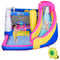 Kids 5 in 1 Inflatable Bounce Castle House, Trampoline Water Slide Pool Climbing Wall with Inflator for Kids Age 3-12 Summer 12.4' x 10.5' x 6.9' - Multi-color