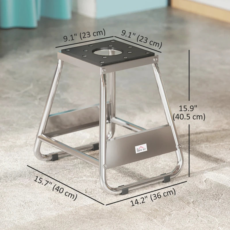Universal Dirt Bike Stand, 1100 lbs Detachable Anti-Skid Steel Motorcycle Stand with Rubber Platform, Hole, Grey