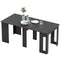 Extendable Dining Table, Expandable Kitchen Table for Small Spaces, Seats up to 6 People, Distressed Black