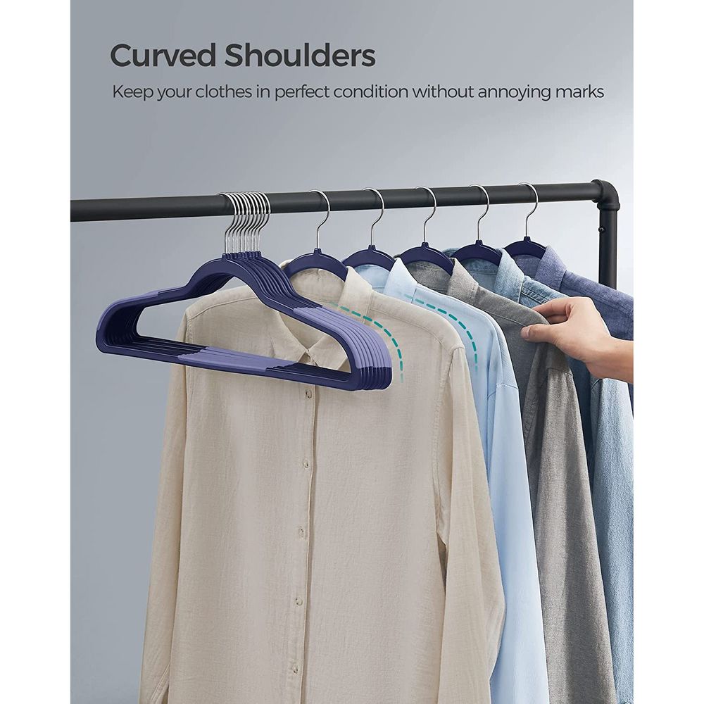 SONGMICS Pack of 50 Plastic Coat Hangers 