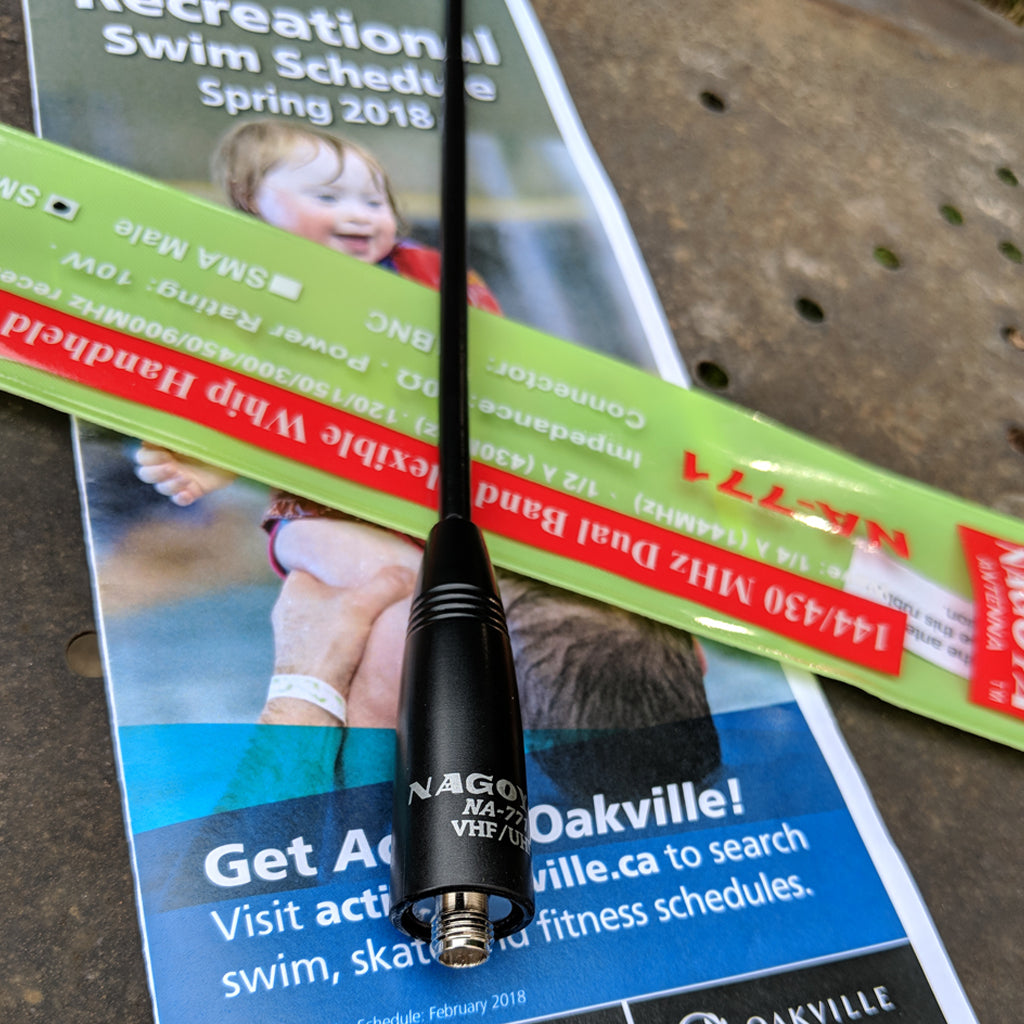 Authentic Genuine Nagoya NA-771 15.6-Inch Whip VHF/UHF (144/430Mhz) Antenna SMA-Female for AnyTone, BaoFeng, and Yaesu 