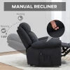 HOMCOM Manual Recliner Chair with Vibration Massage, Side Pockets, Microfibre Reclining Chair for Living Room, Black 