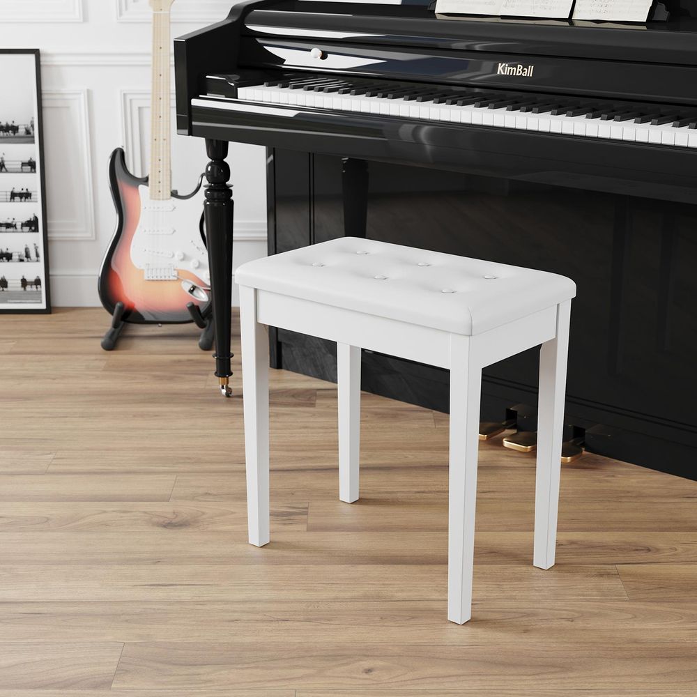SONGMICS Rubberwood Legs Vanity Bench 