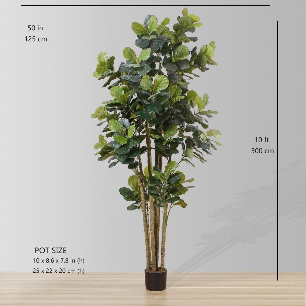 Dante Artificial Fiddle Leaf Potted Plant 10' 